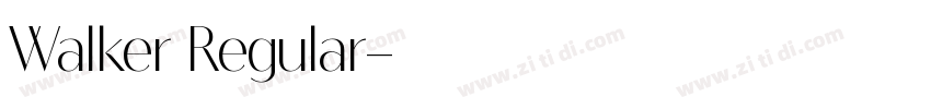 Walker Regular字体转换